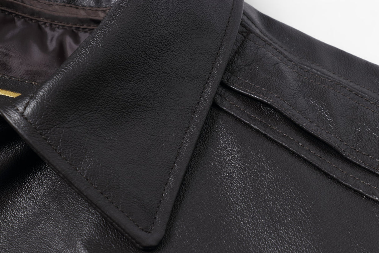 REED Men's Premium Leather Aviator Bomber Jacket - Imported from Reed Leather
