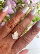 Raw Moonstone Prong Ring from Ash & Rose