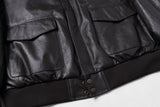 REED Men's Premium Leather Aviator Bomber Jacket - Imported from Reed Leather