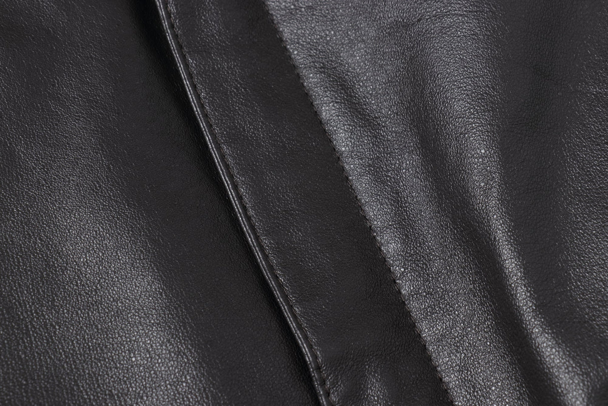 REED Men's Premium Leather Aviator Bomber Jacket - Imported from Reed Leather