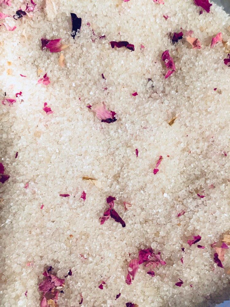 Rose Petal infused artisan culinary sugar from Beach House Teas