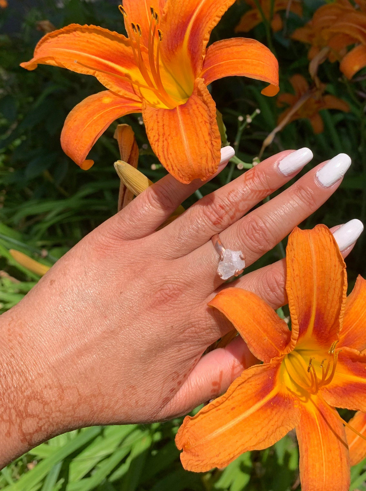 Raw Moonstone Prong Ring from Ash & Rose