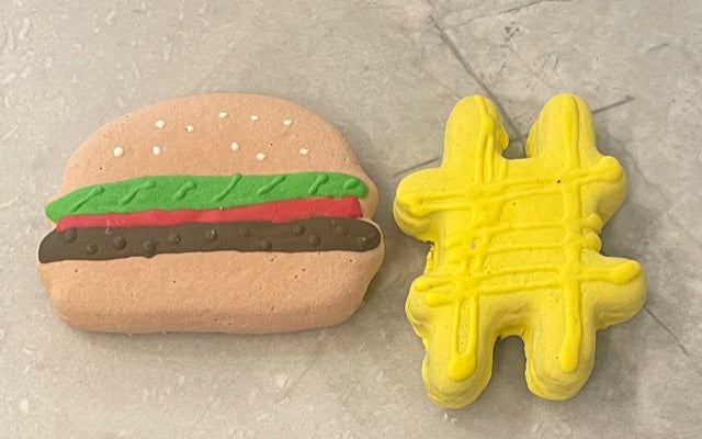 Burger and Fries Treats - Set of 2 From The Barkery Long Island