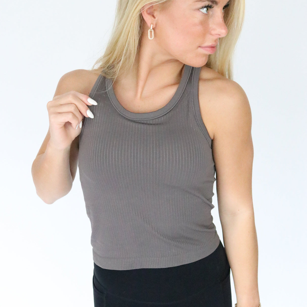 Restore Ribbed Comfort Tank w/ Built in Bra  From DYM Athletics