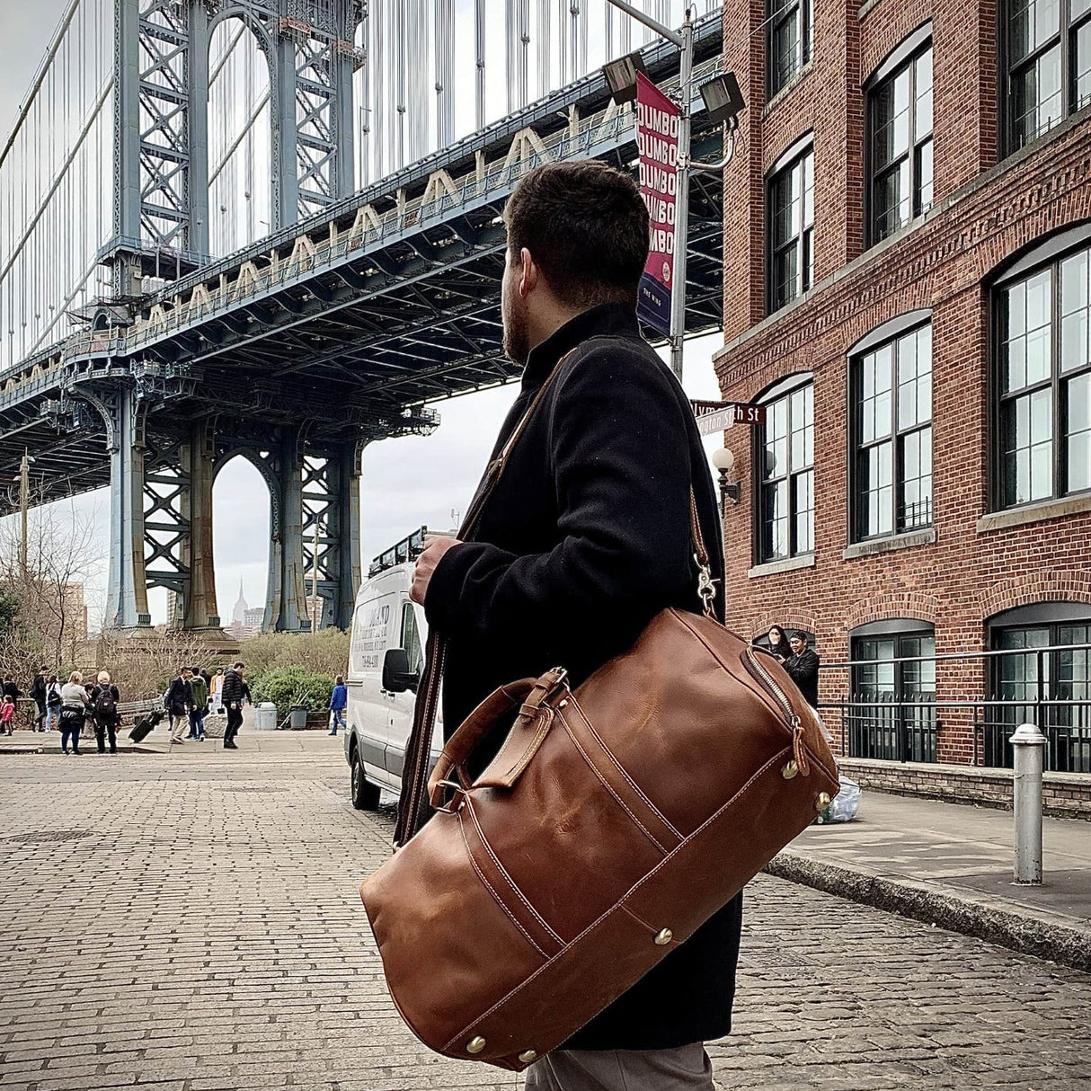 The Dagny Weekender | Large Leather Duffle Bag from STEEL HORSE LEATHER
