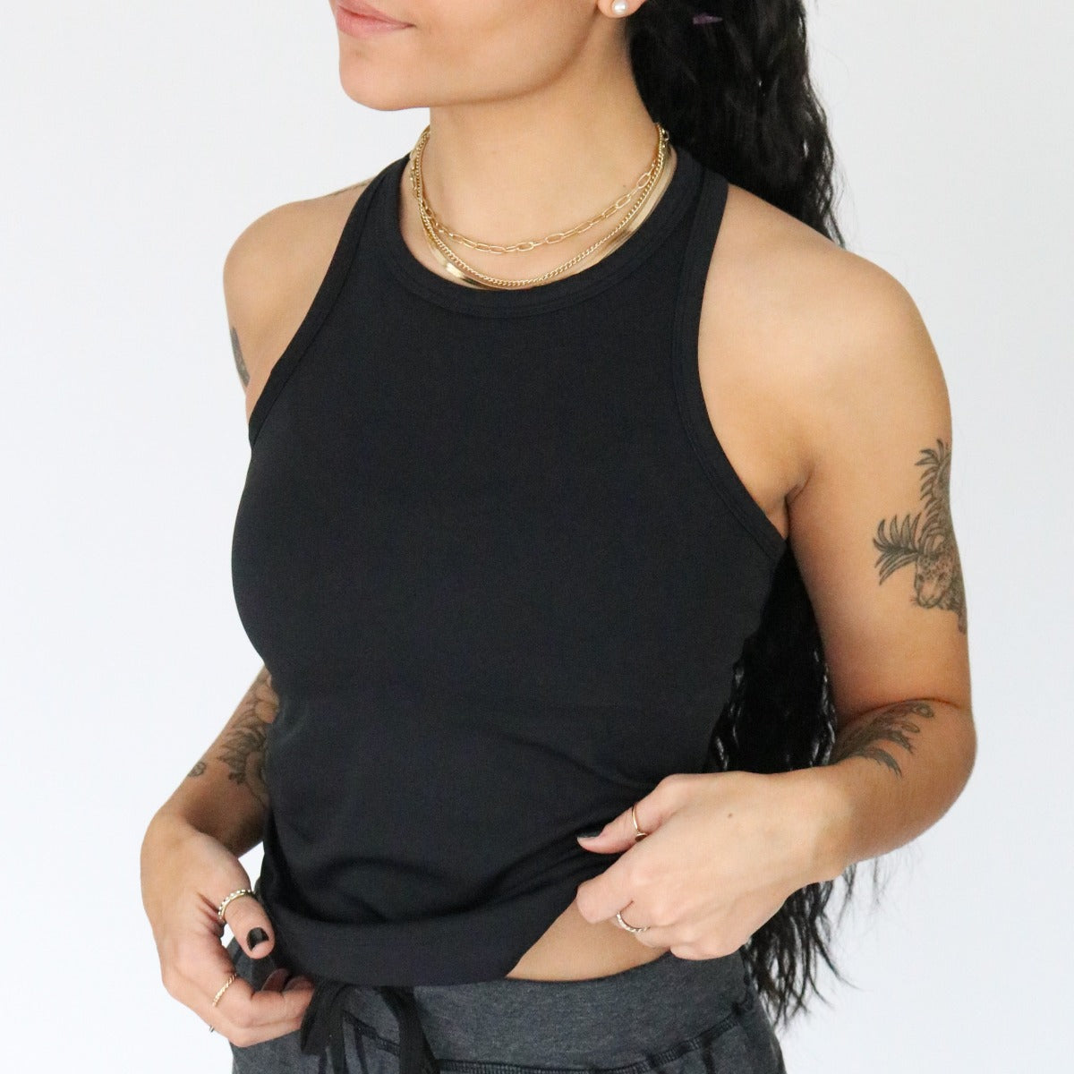 Go-To Waist-Length Racerback Tank Top from DYM Athletics