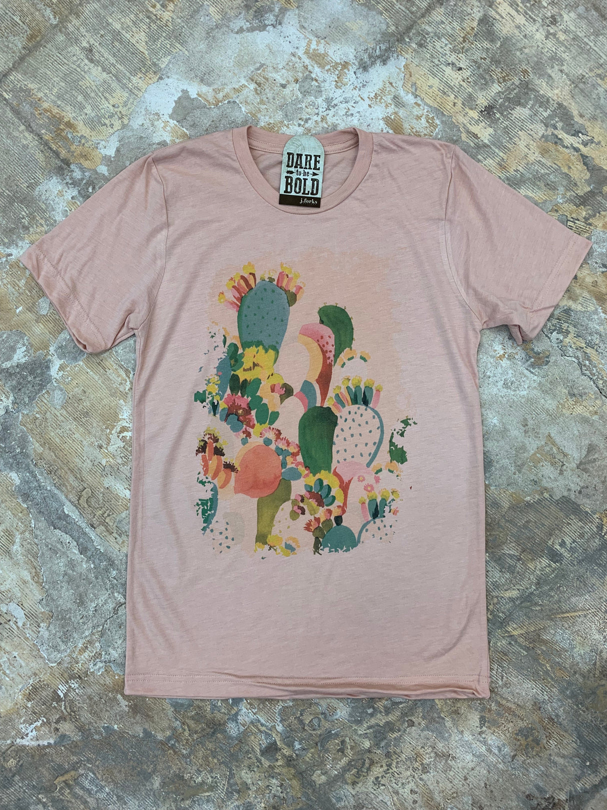 1328 Pastel Cactus Tee from J.Forks Designs