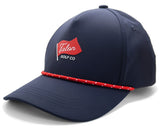 Blue Baseball Hat w/ Red Rope - Flag Logo from Talon Golf LLC