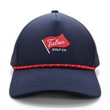 Blue Baseball Hat w/ Red Rope - Flag Logo from Talon Golf LLC