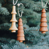 Reclaimed Wood Tree Ornaments - Set of 3 from Upavim Crafts
