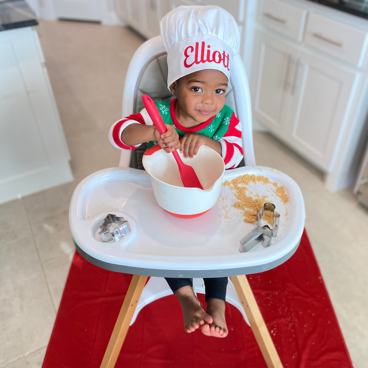 Solid Cranberry Minimalist Splash Mat - A Waterproof Catch-All for Highchair Spills and More! from BapronBaby