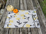 DaDa Bedding Set of 4-Pieces Sunshine Yellow Fleur Spring Tapestry Dining Table Placemats 13” x 19” (18112) from DaDalogy Bedding Collection