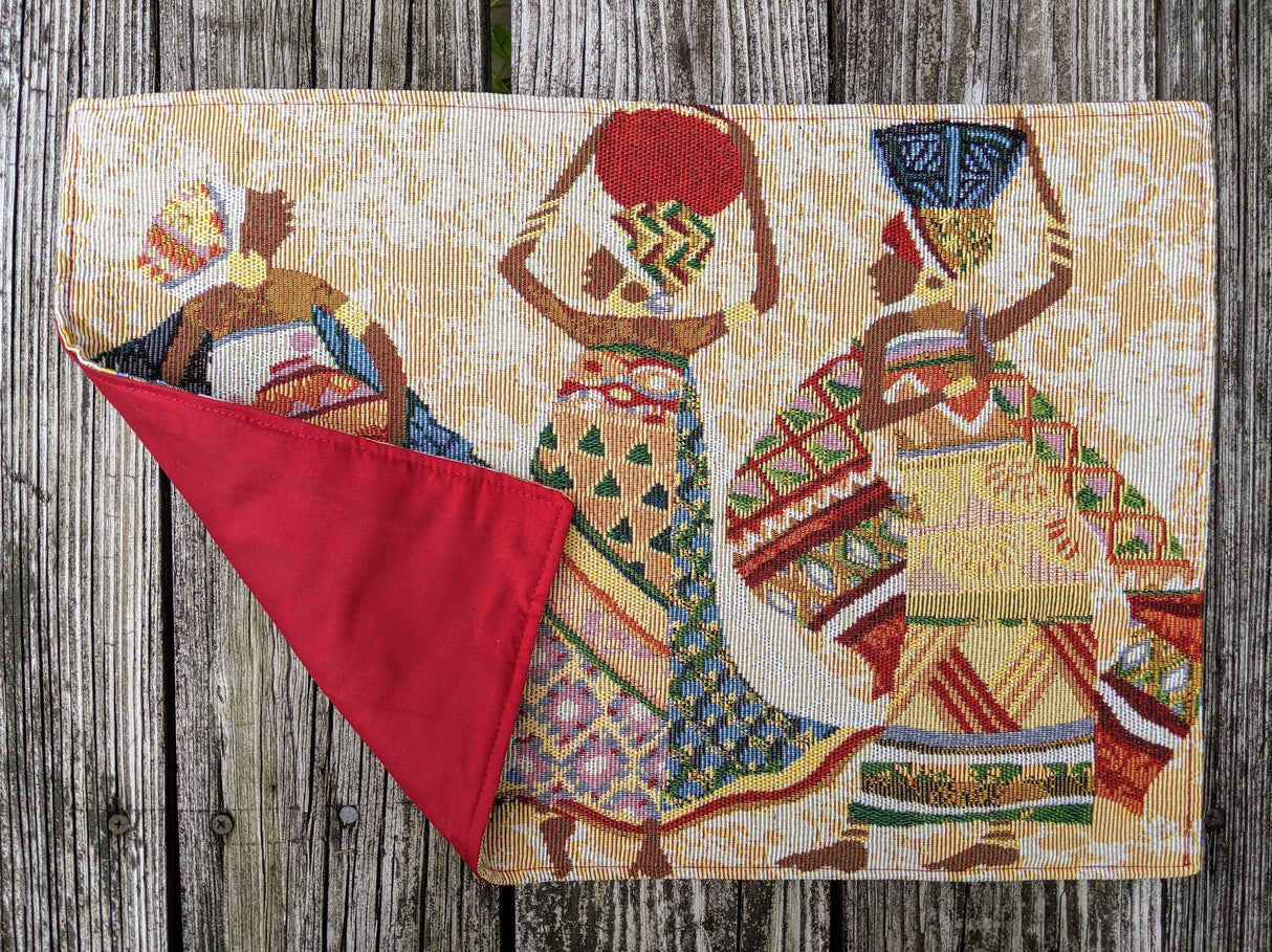 DaDa Bedding Set of 4-Pieces Dancing Women African Kwanzaa Tapestry Dining Table Placemats 13” x 19” (18117) from DaDalogy Bedding Collection