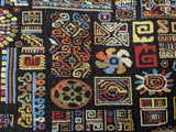 DaDa Bedding Set of 4-Pieces Ethnic Ornaments Geometric Black Tapestry Dining Placemats 13” x 19” (18118) from DaDalogy Bedding Collection