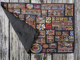 DaDa Bedding Set of 4-Pieces Ethnic Ornaments Geometric Black Tapestry Dining Placemats 13” x 19” (18118) from DaDalogy Bedding Collection