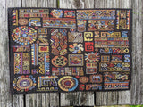 DaDa Bedding Set of 4-Pieces Ethnic Ornaments Geometric Black Tapestry Dining Placemats 13” x 19” (18118) from DaDalogy Bedding Collection