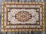DaDa Bedding Set of 4-6 Pieces Royal Persian Style Rug Golden Brown Floral Tapestry Placemats 13” x 19” (18119) from DaDalogy Bedding Collection