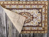 DaDa Bedding Set of 4-6 Pieces Royal Persian Style Rug Golden Brown Floral Tapestry Placemats 13” x 19” (18119) from DaDalogy Bedding Collection