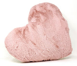 Tache Faux Fur Pink White Heart Shape Throw Pillow (#7) from Tache Home Fashion