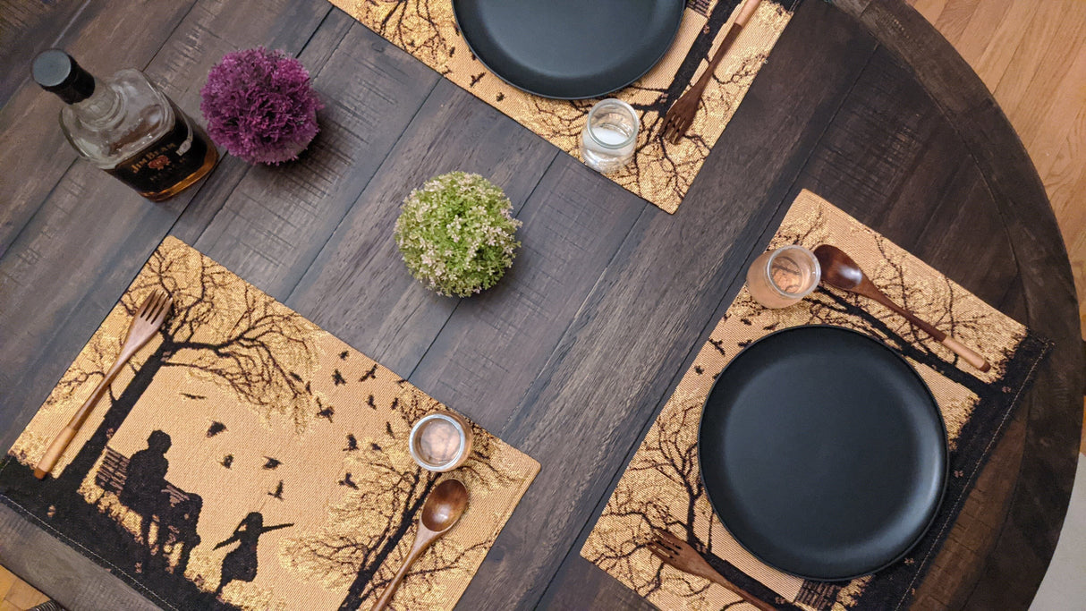 DaDalogy Bedding Set of 4 Pieces Autumn Birds Blessing Tapestry Dining Placemats 13” x 19” (18198) from DaDalogy Bedding Collection
