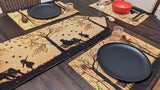 DaDalogy Autumn Birds Family Gathering Woven Tapestry Dining Table Runner (18198) from DaDalogy Bedding Collection