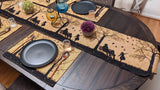 DaDalogy Autumn Birds Family Gathering Woven Tapestry Dining Table Runner (18198) from DaDalogy Bedding Collection