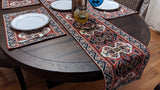 DaDalogy Elegant Majestic Kilim Red Persian Rug Ornate Floral Woven Tapestry Table Runner (18195) from DaDalogy Bedding Collection