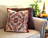 Tache Elegant Burgundy Ornate Paisley Woven Tapestry Throw Pillow Cover (18194) from Tache Home Fashion