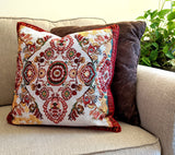 Tache Elegant Burgundy Ornate Paisley Woven Tapestry Throw Pillow Cover (18194) from Tache Home Fashion