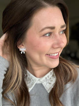 Bow Studs - White from Spiffy & Splendid