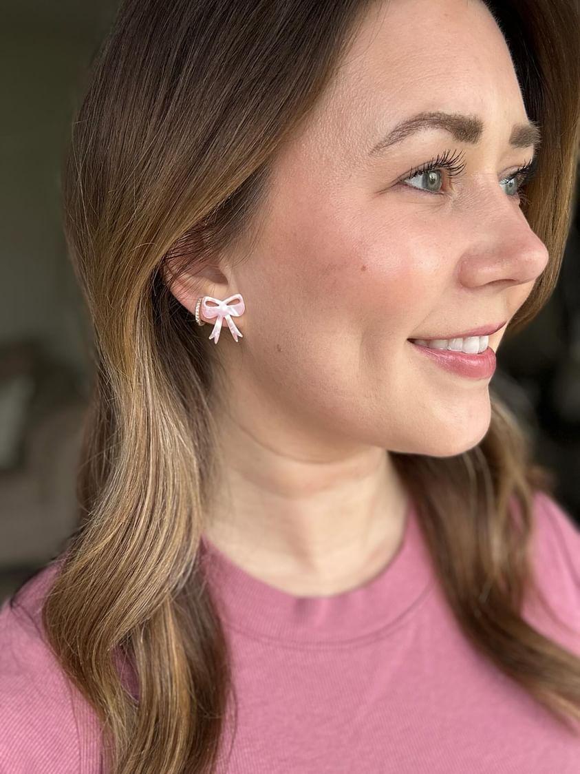 Bow Studs - Pink from Spiffy & Splendid