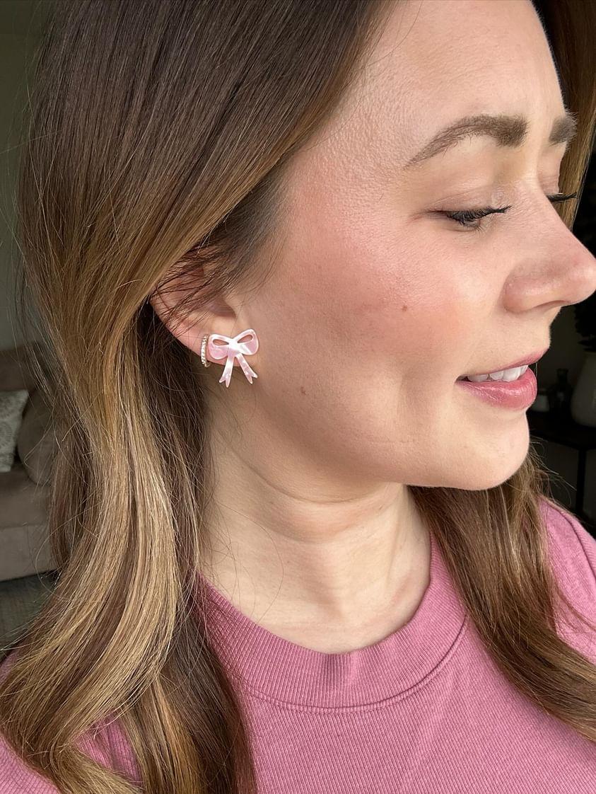 Bow Studs - Pink from Spiffy & Splendid