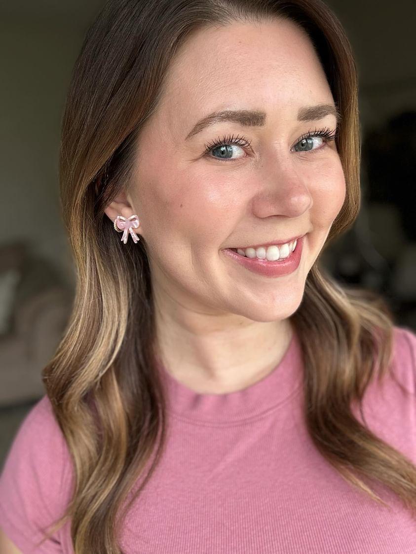 Bow Studs - Pink from Spiffy & Splendid
