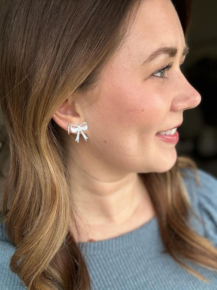 Bow Studs - Light Blue from Spiffy & Splendid