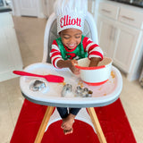 Solid Cranberry Minimalist Splash Mat - A Waterproof Catch-All for Highchair Spills and More! from BapronBaby
