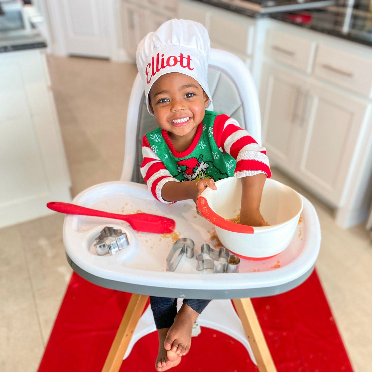 Solid Cranberry Minimalist Splash Mat - A Waterproof Catch-All for Highchair Spills and More! from BapronBaby