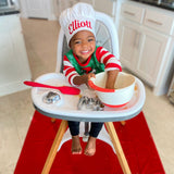 Solid Cranberry Minimalist Splash Mat - A Waterproof Catch-All for Highchair Spills and More! from BapronBaby