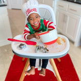 Solid Cranberry Minimalist Splash Mat - A Waterproof Catch-All for Highchair Spills and More! from BapronBaby