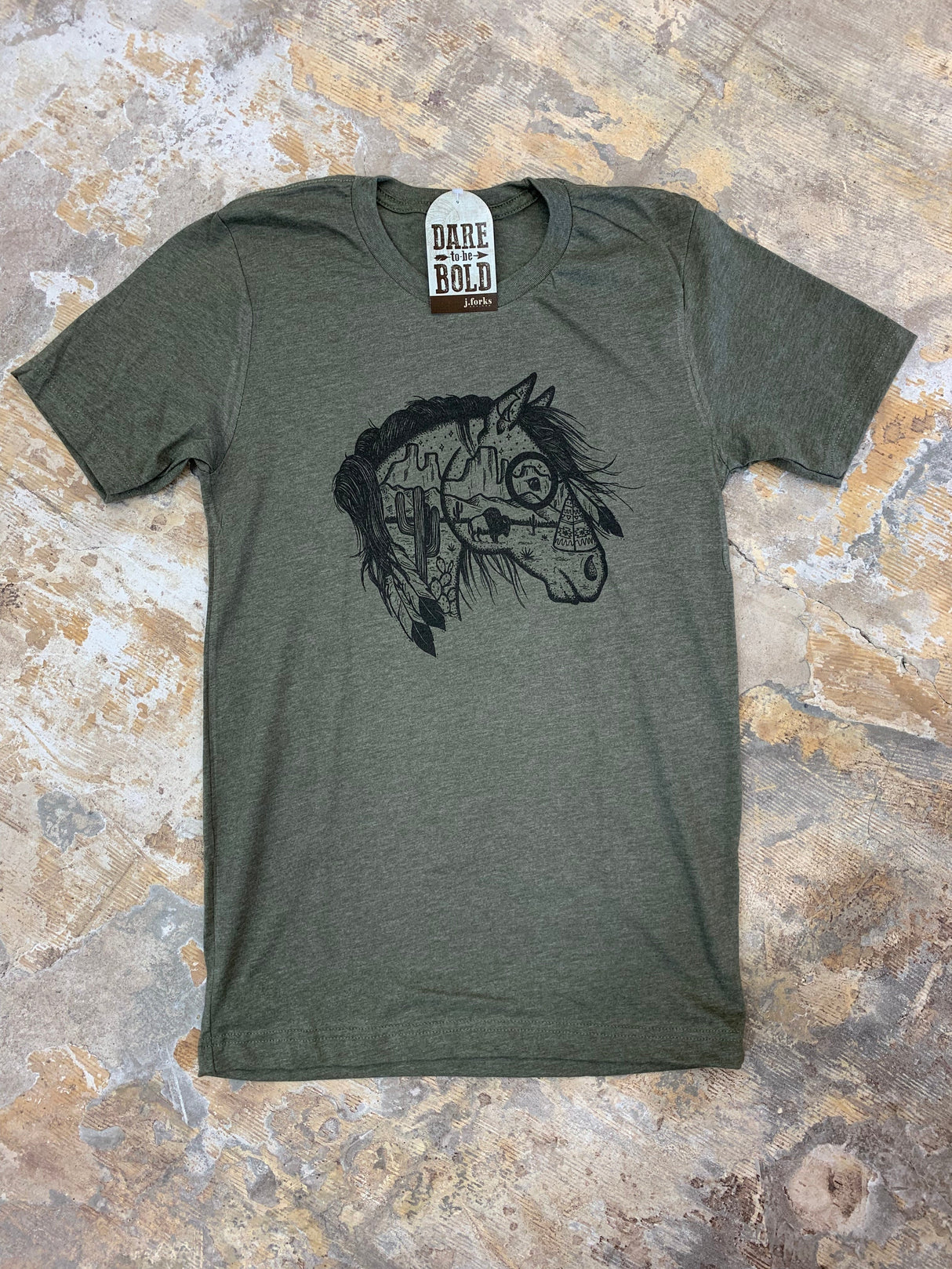 1113 Desert Warpony Tee from J.Forks Designs