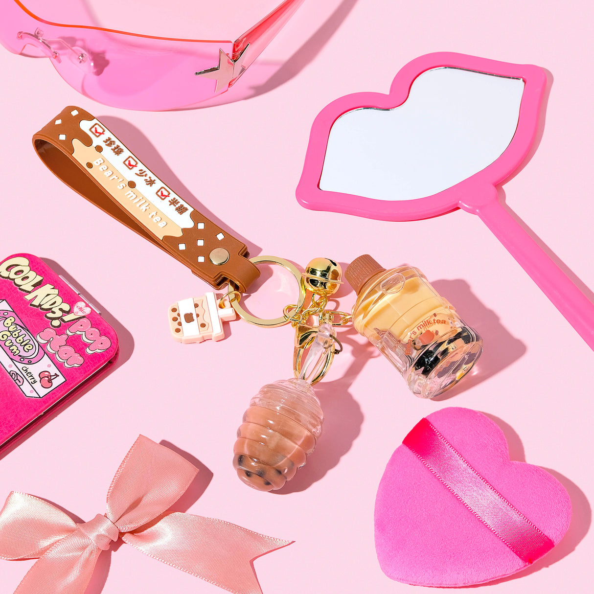 Chocolate Boba Keychain From Popagloss