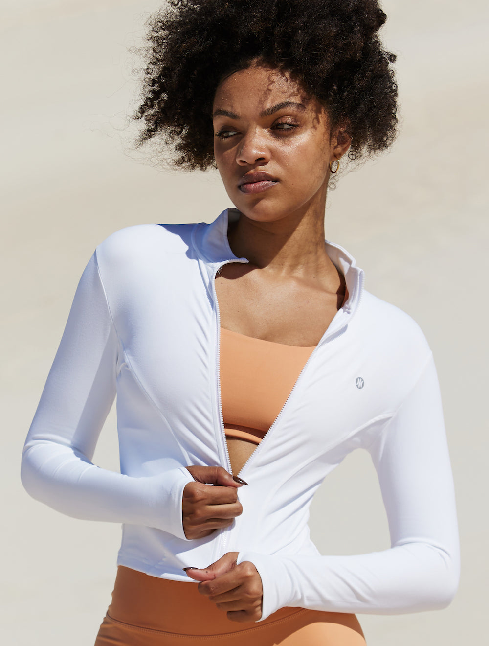 Astoria LIVE LUXE Zip Up Jacket - White From Astoria Activewear