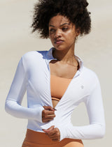 Astoria LIVE LUXE Zip Up Jacket - White From Astoria Activewear