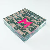 Catchall Tray - Single Initial Leopard Green -  from CB Studio