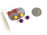 Ancient Gems 8mm Vintage Lucite Triple Stud Earrings Set from Leetie Lovendale