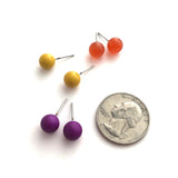 Ancient Gems 8mm Vintage Lucite Triple Stud Earrings Set from Leetie Lovendale