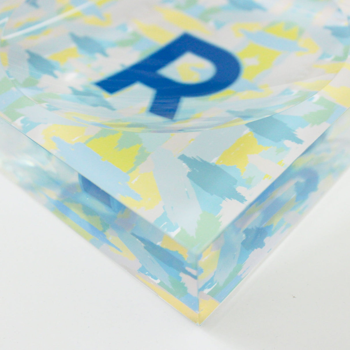 Catchall Tray - Single Initial Mila Citrus Blue -  from CB Studio