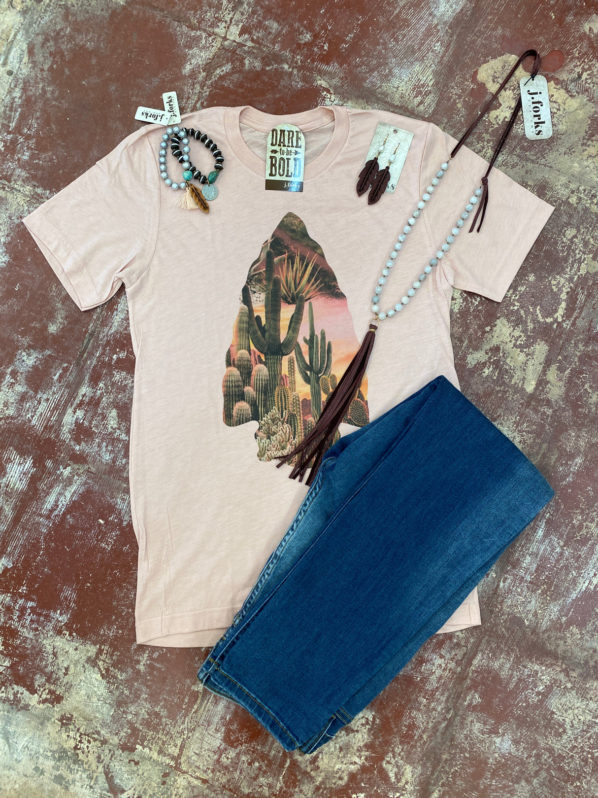 1725 Desert Arrowhead Tee from J.Forks Designs