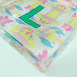Catchall Tray - Single Initial Mila Citrus Pink -  from CB Studio
