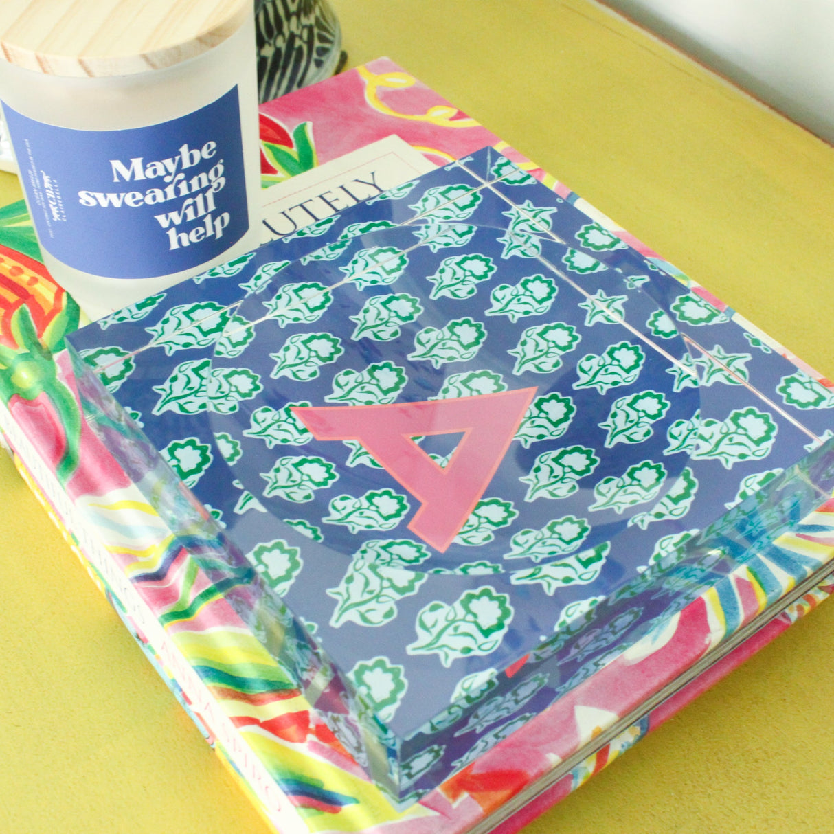 Catchall Tray - Single Initial Maya Blue -  from CB Studio