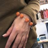 Butternut Orange Lucite Bubble Stations Bracelet from Leetie Lovendale